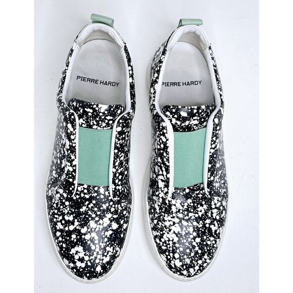 Pierre Hardy Slider Laceless Shoes Buffed Calf Paint Spatter Men’s SZ EU 41 US 8 - Picture 2 of 10